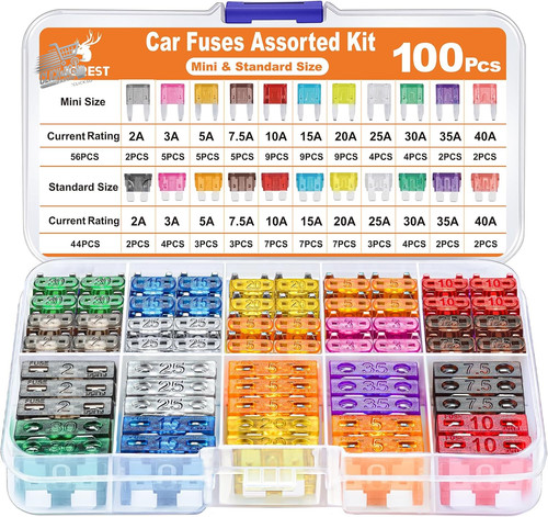 Kit 100 fusibili auto - fusibili,