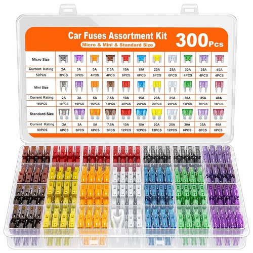 Kit 300 fusibili auto - auto, 12v